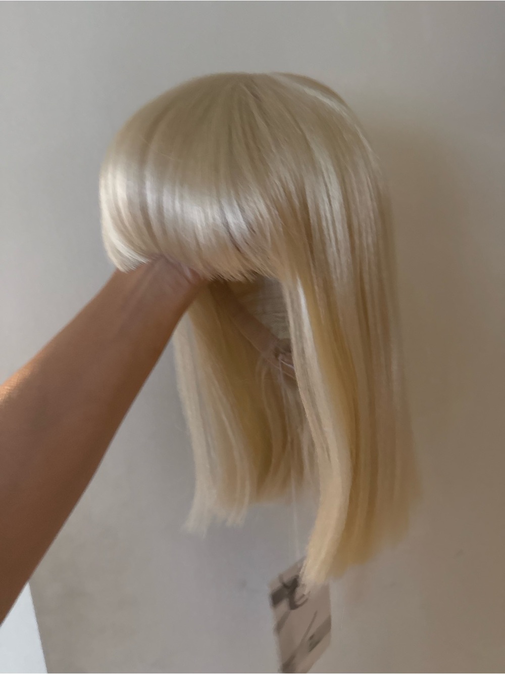 Blonde Straight Wig with Bangs - Women Hair
